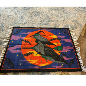 Hayim Company  style Wicked Witch 1997 4 foot by 3 foot wall hanging or‎ rug